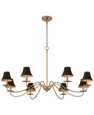 Marinec 42inch  Wide Soft Gold 8-Light Chandelier with  Shades