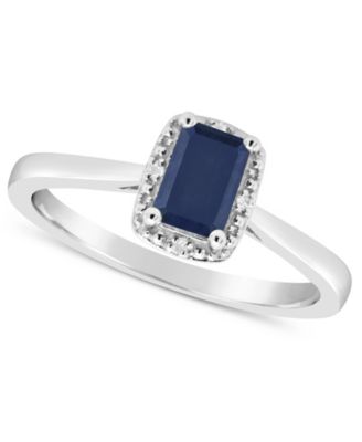 Sapphire (5/8 ct. t.w.) and Diamond Accent Ring in Sterling Silver (Also in Ruby)