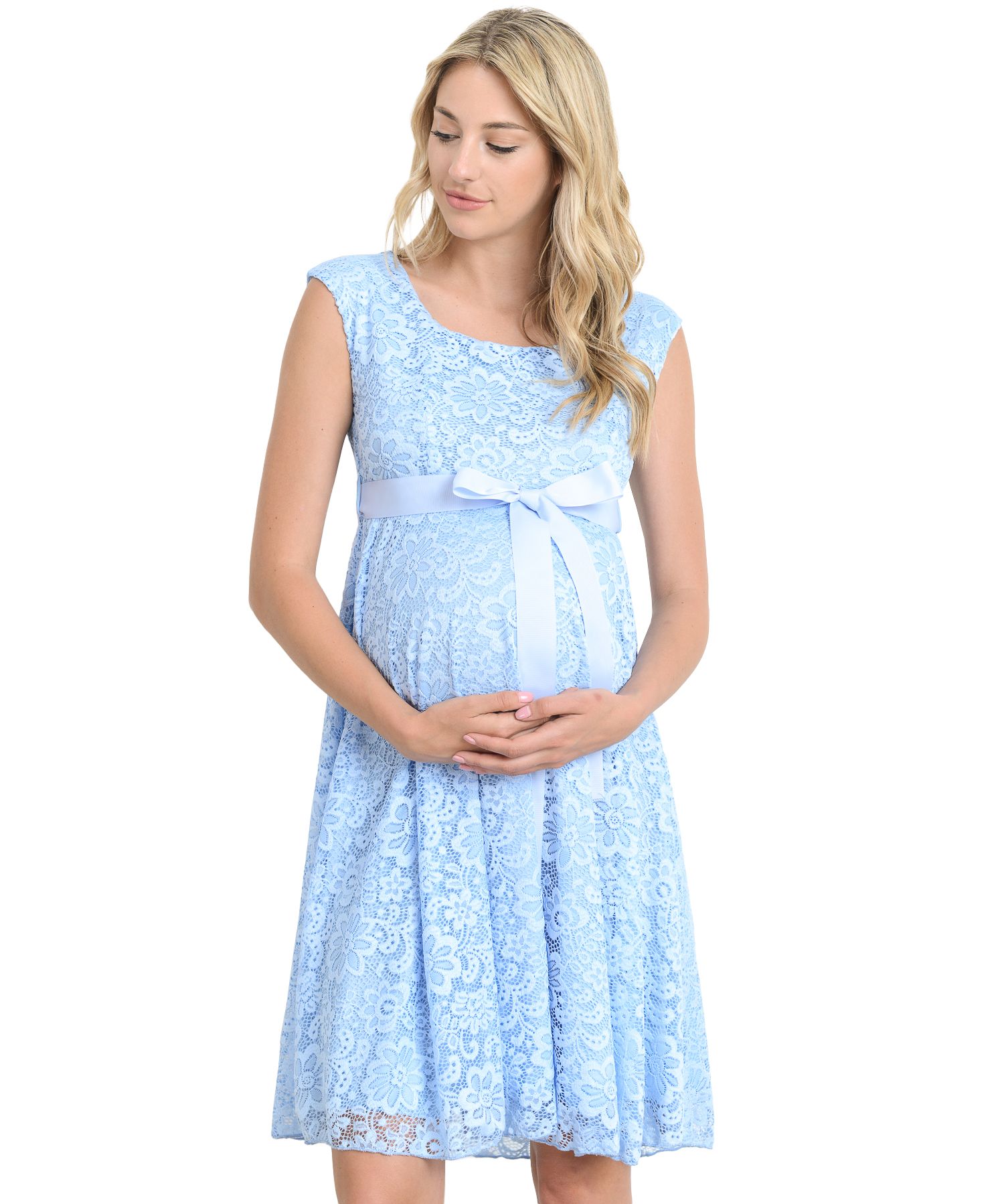 Women's Lace A-Line Dress with Scoop Neck