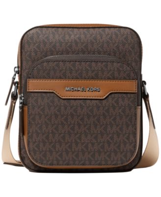 Michael Kors Men's Hudson Mini Signature Logo Flight Crossbody Bag