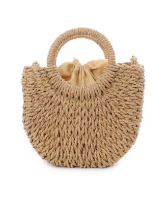 Basket Arc Handle Bag with Shoulder Strap