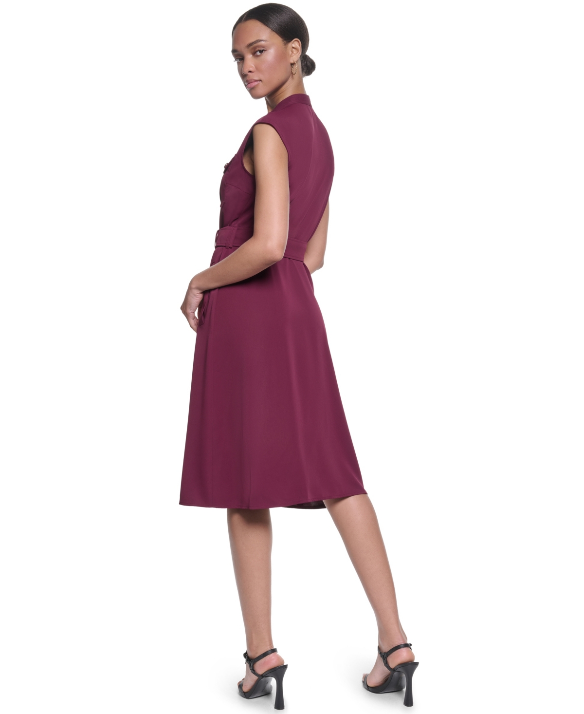 Karl Lagerfeld Paris Women's Mock Neck Shirt Dress