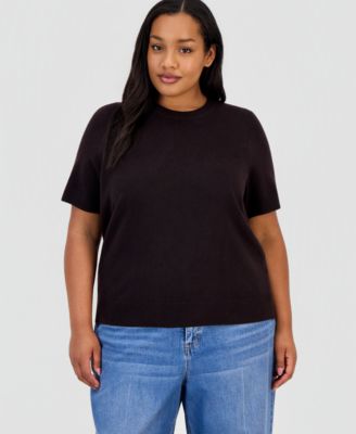Trendy Plus Size Sweater-Knit T-Shirt