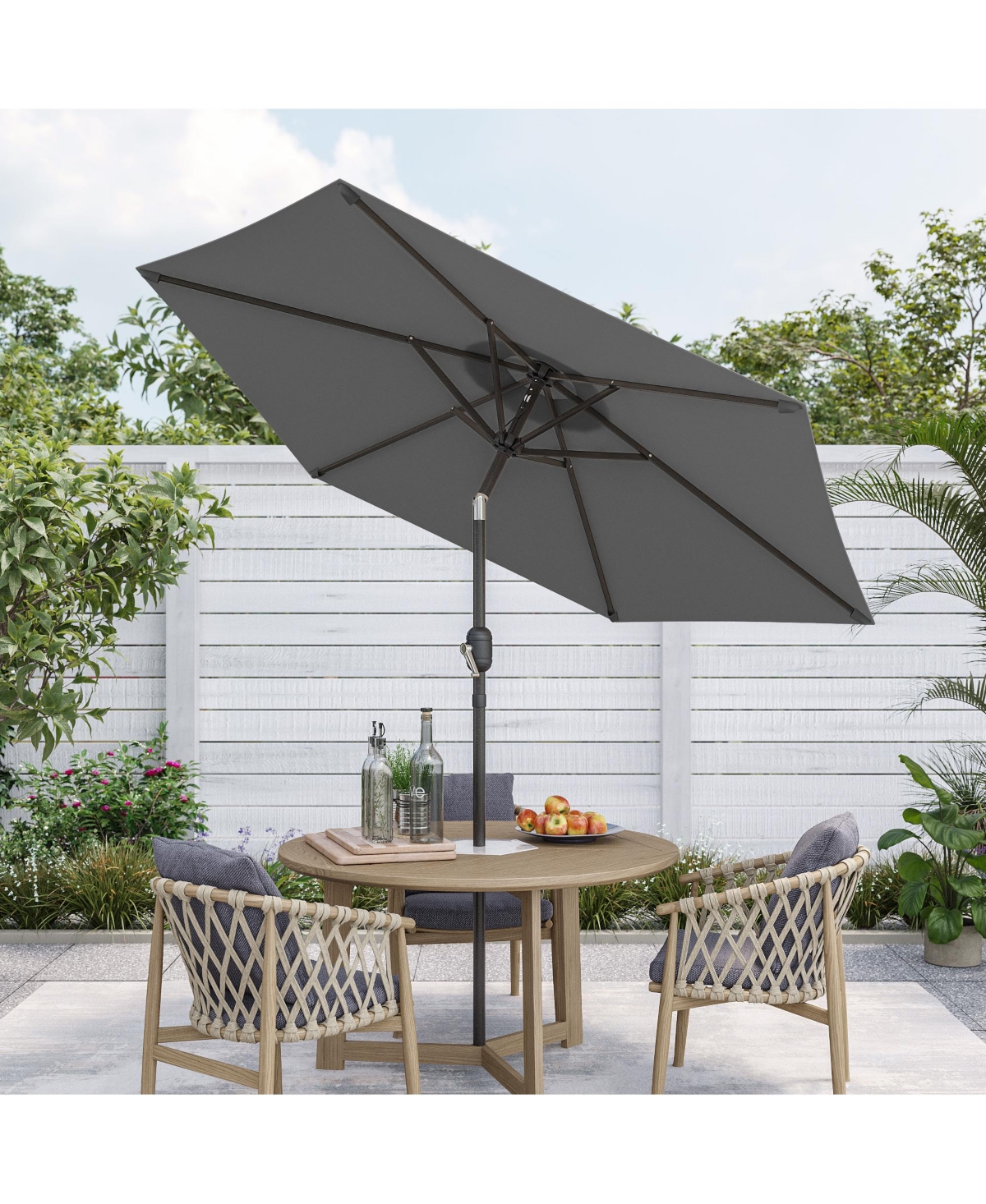 Sonkuki Enhance Your Outdoor Oasis With 7.5Feet Round Patio Umbrella - Stylish, Durable, And Sun-Protective!
