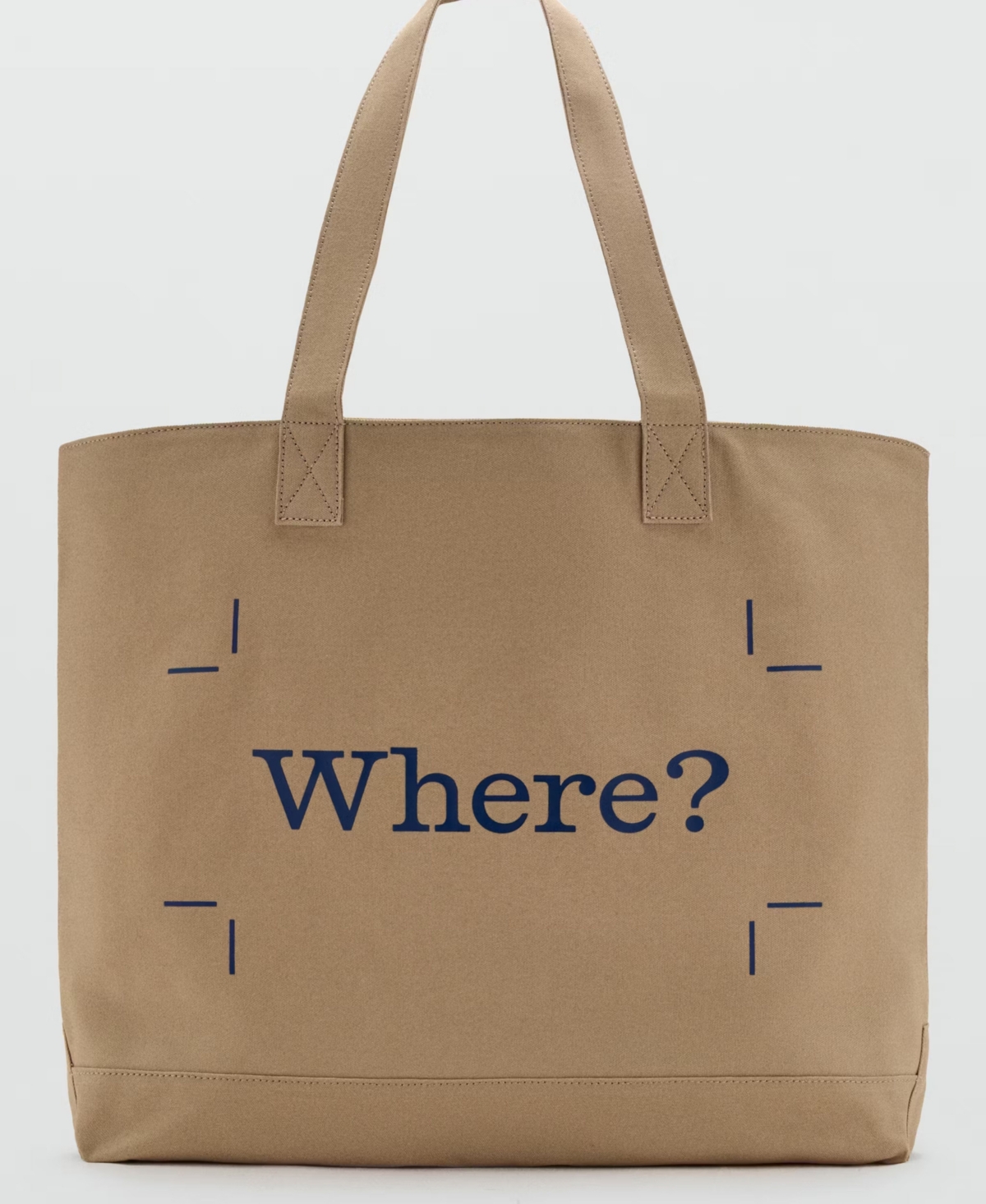 Mango Men's Cotton Canvas Tote Bag