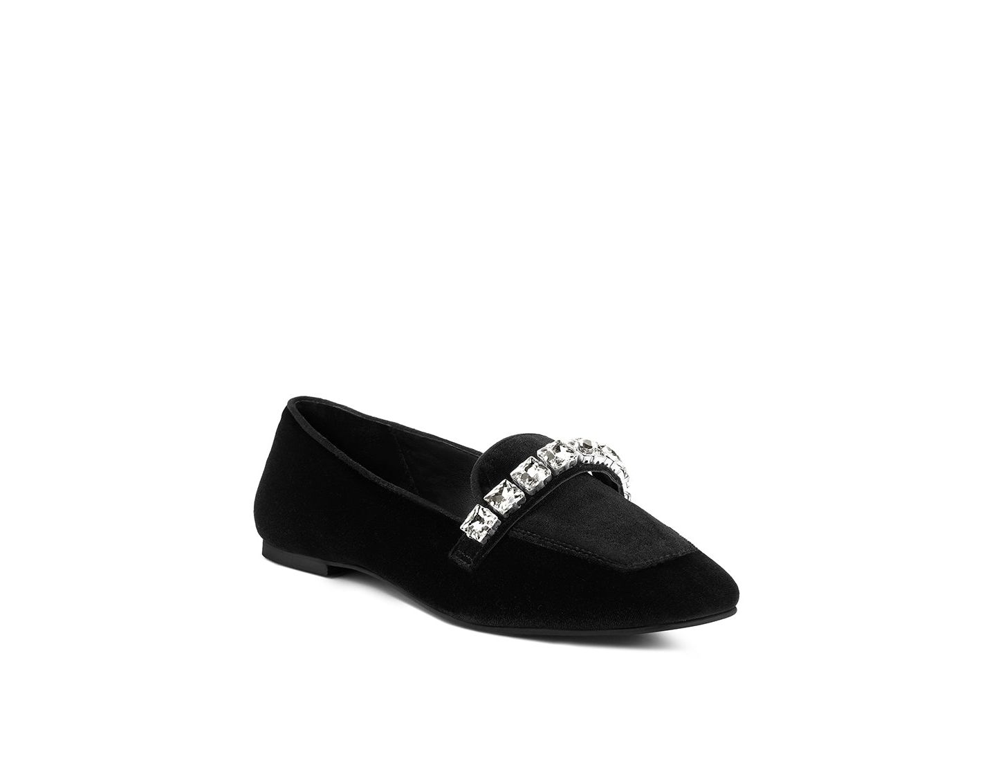 Женские туфли Rag & Co Lamington Diamante Embellished Velvet, цвет: Чёрный — фото 26
