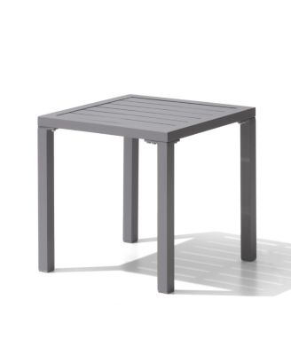 Outdoor End Table Aluminum Square Patio Side Table