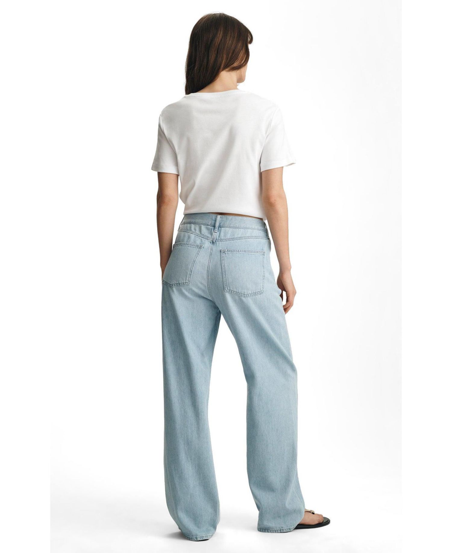 Women's Nella Adjustable Drawstring Wide Leg In Bleached Well Blue