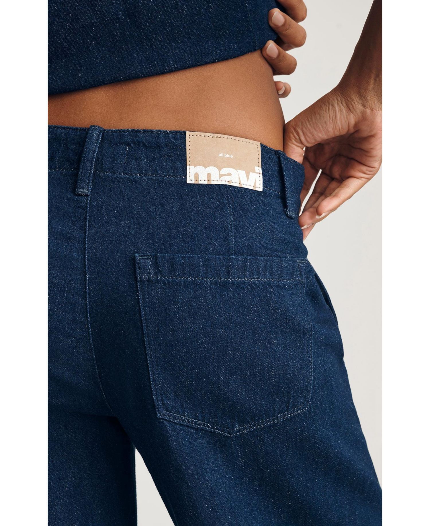 Women's Siena High Rise Wide Leg In Chino Dark Linen Denim