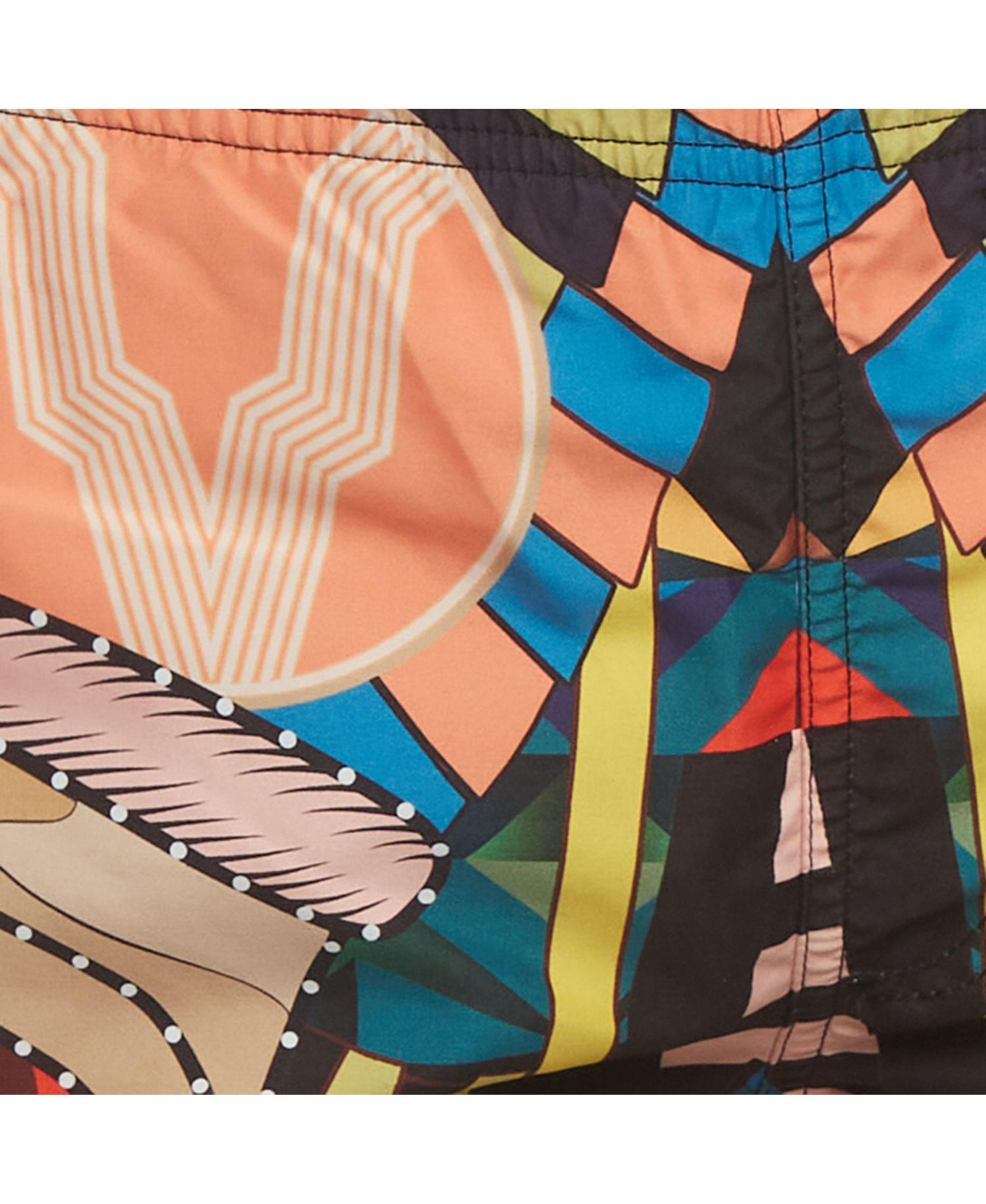Men's Abstract Print Nylon Swim Shorts