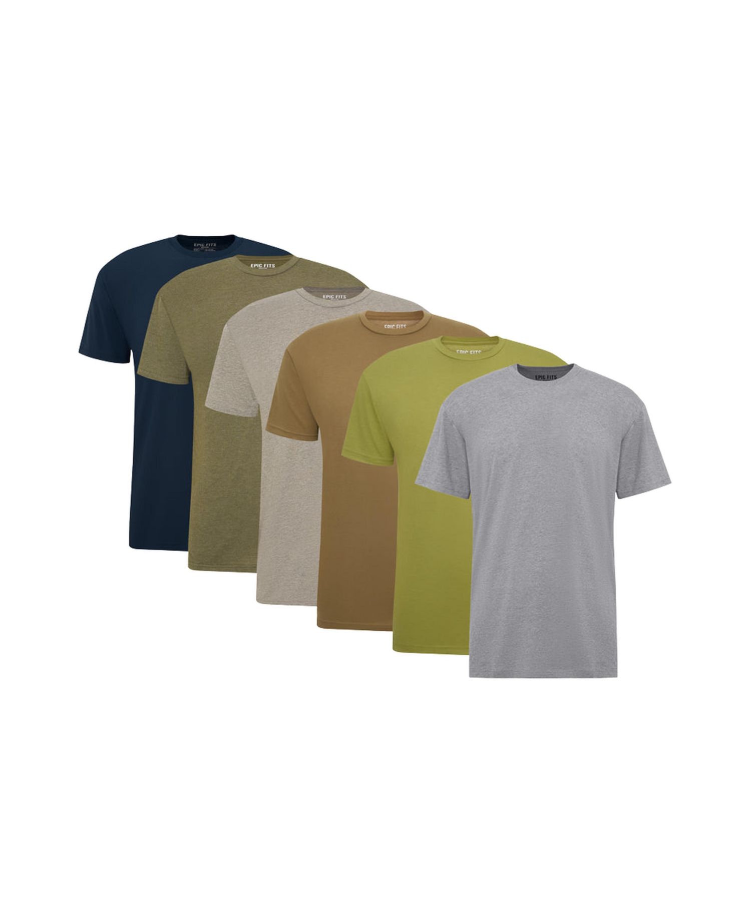 Men's Field Crew Neck T-Shirts, 6-Pack