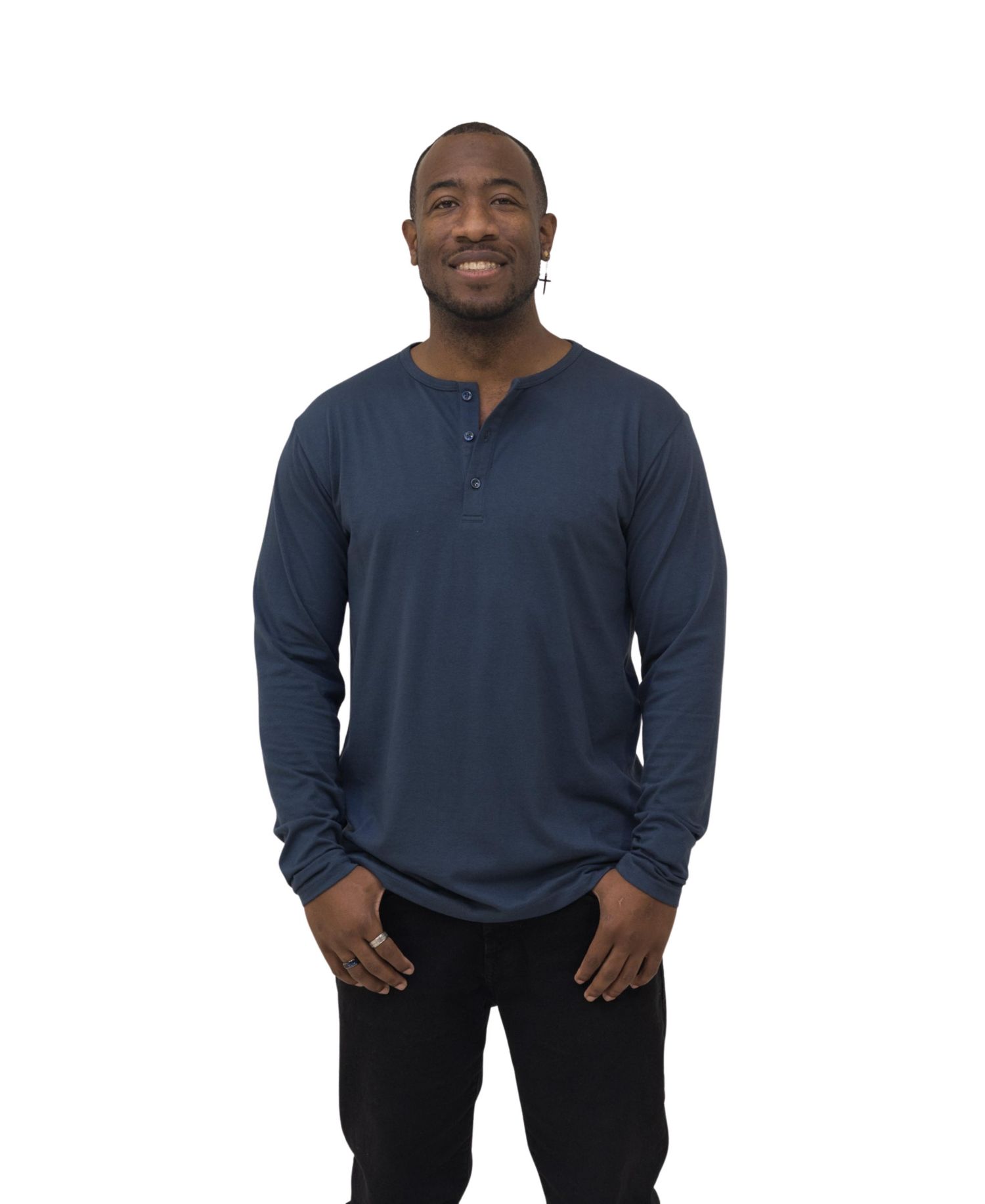 Men's Standard Long Sleeve Henley, 6-Pack