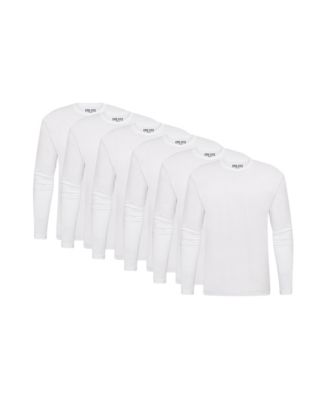 Men's Long Sleeve Crew Neck, 6-Pack