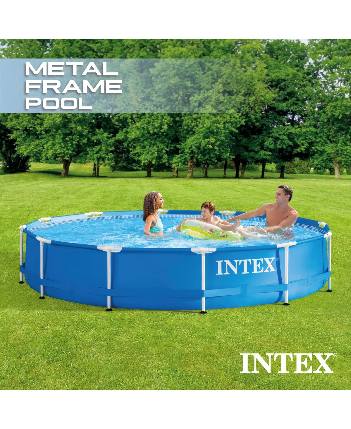 Intex 12 Foot x 30 Inches Above Ground Pool and Intex 12 Foot Round Pool Cover