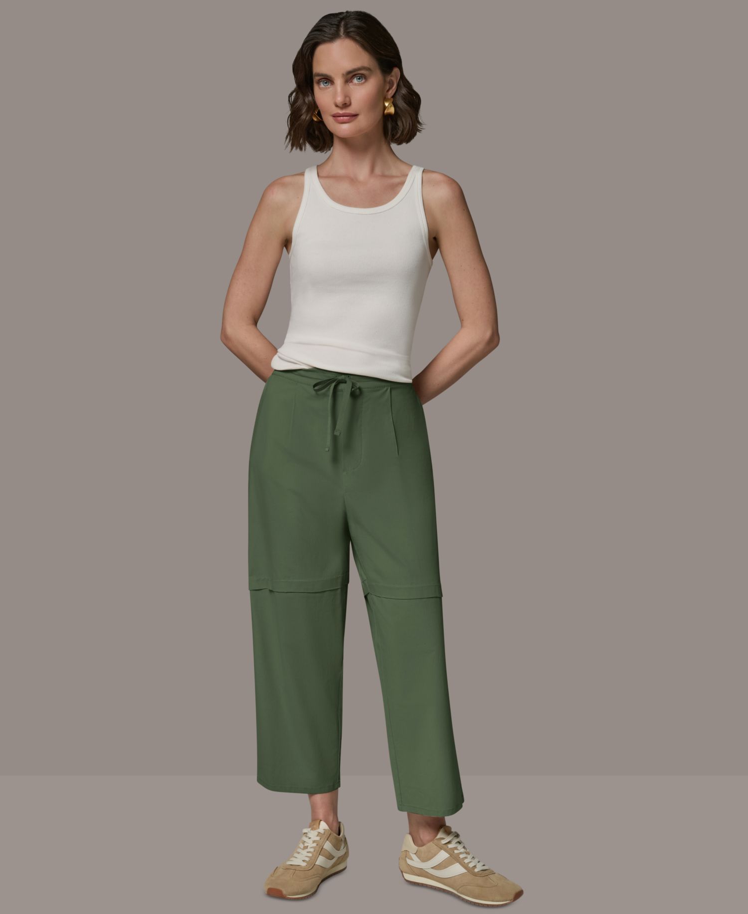 Women's High-Rise Paper Poplin Pants