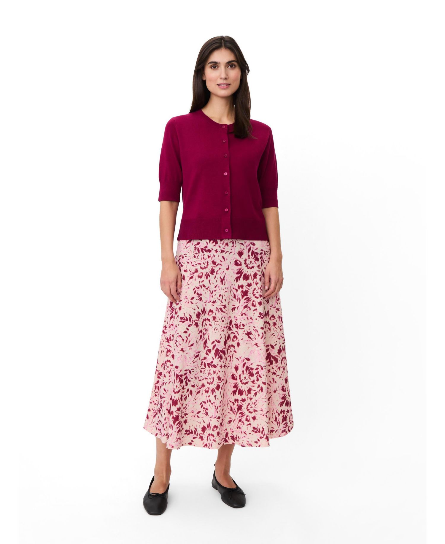 Women's Malopus Half-Sleeve Knitted Cardigan