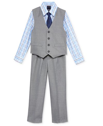 Nautica Little Boys' 3-Pc. Sharkskin Vest, Shirt & Pants Set
