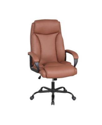 Heavy Duty Leather Computer Chair with Executive Back Support