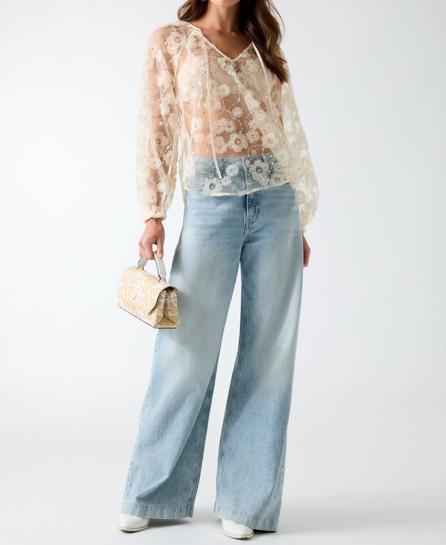 Women's Pelari Long-Sleeve Sequin Top