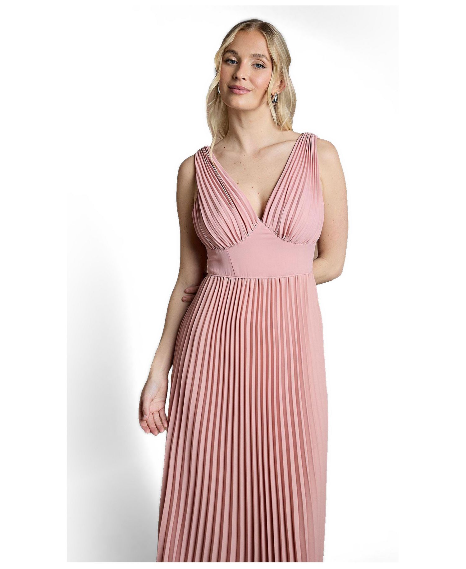 Women's Plunge Neck Maxi Dress
