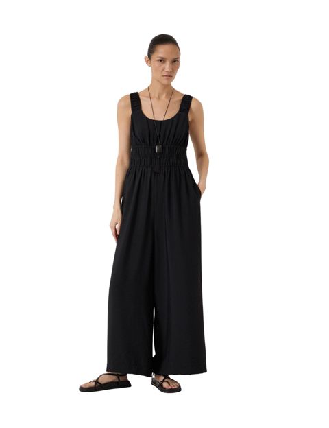 Женский комбинезон Hush Wrenna Gathered Straps Airflow Jumpsuit, цвет: Чёрный