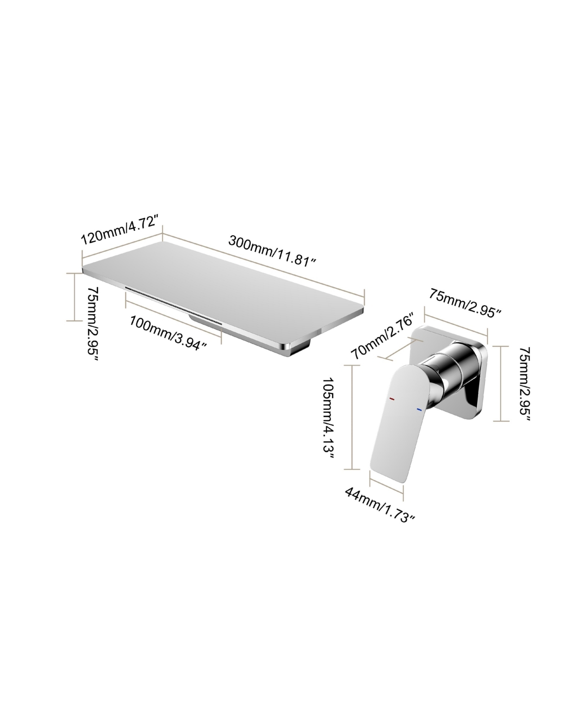 Phying Waterfall Bathroom Sink Faucet