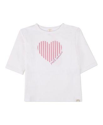Toddler Girls Heart-Themed Cotton-Rich 3/4-Sleeve T Shirt