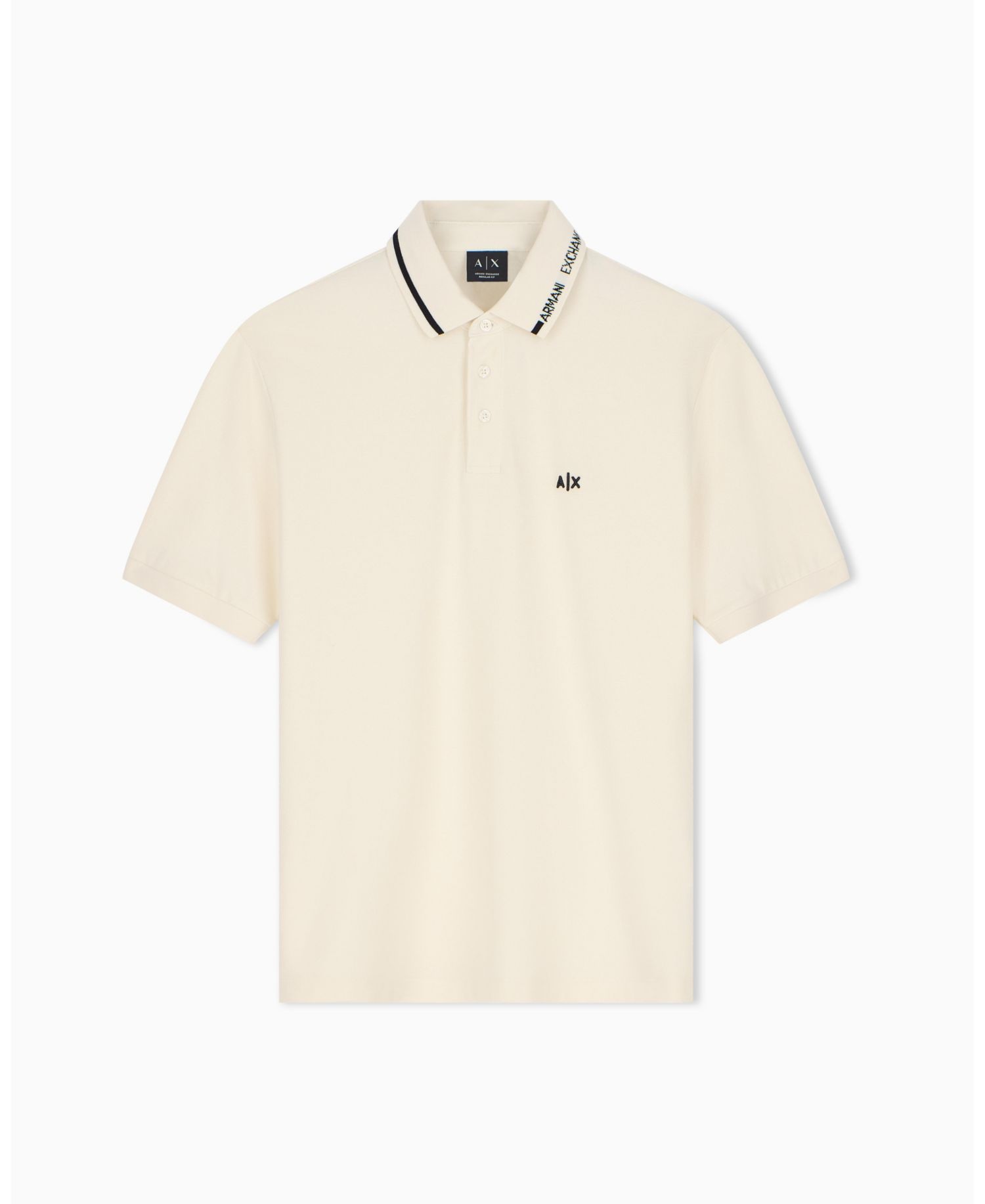 Men's Pique Tipping Wording Polo Shirt