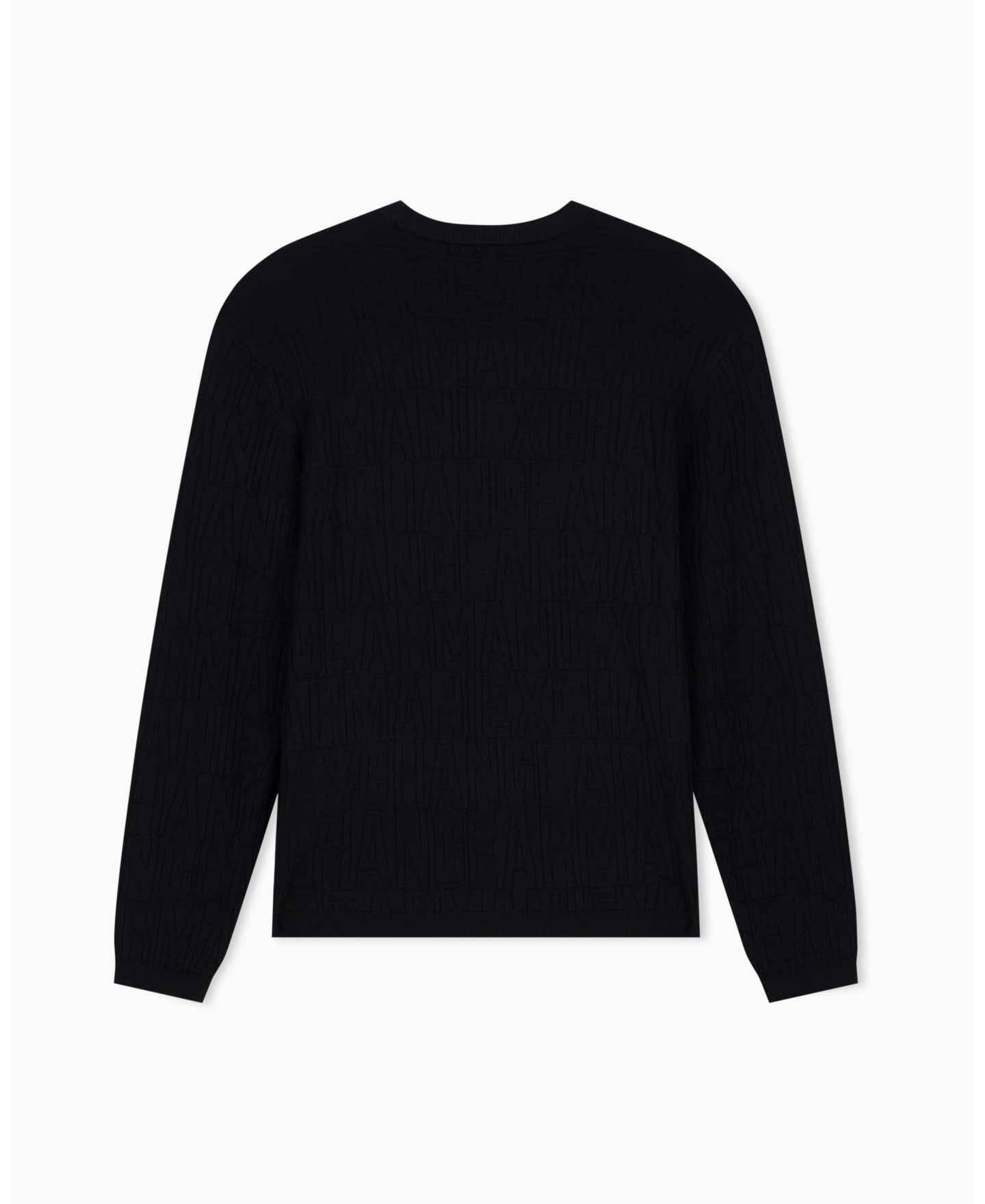 Мужской свитер A|X Armani Exchange Viscose Jacquard Print Crewneck, цвет: Чёрный — фото 2