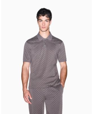 Men's Flocked All Over Logo Polo Shirt