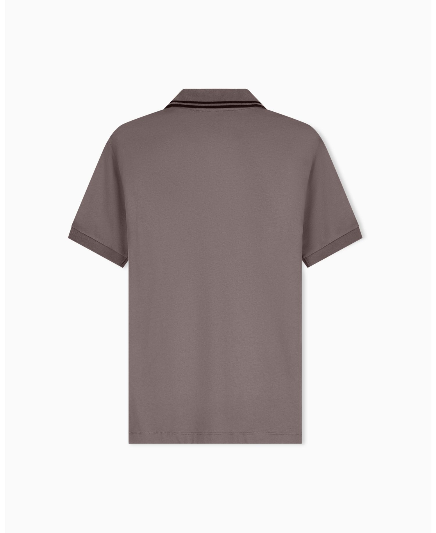 Men's Mercerized Tipping Johnny Collar Polo Shirt