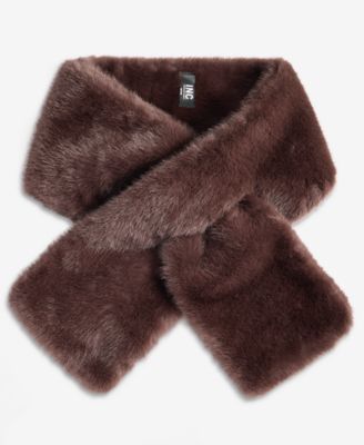 Women's Faux-Fur Tipped Muffler