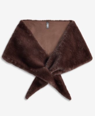 Women's Faux-Fur Triangle Scarf
