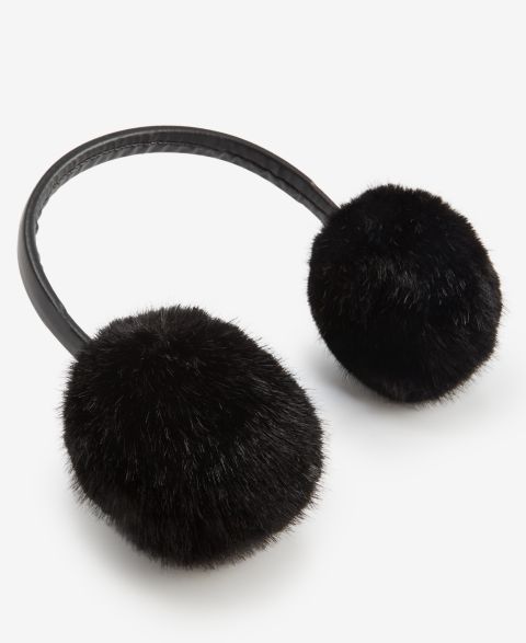 Женские головные уборы I.N.C. International Concepts Tipped Faux-Fur Earmuffs, цвет: Чёрный
