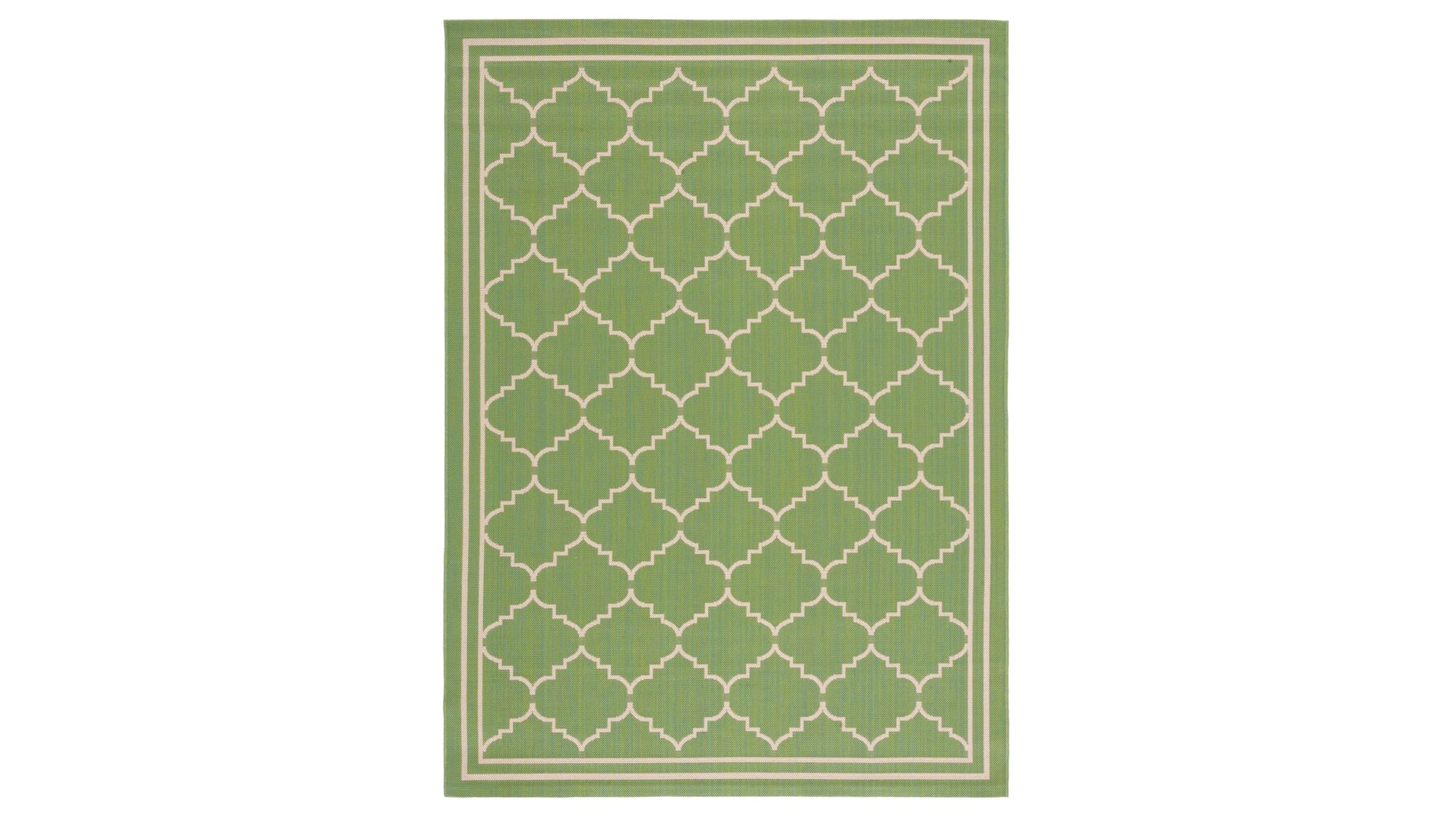 Safavieh Courtyard CY6889 Green and Beige 5'3" x 7'7" Sisal Weave Outdoor Area Rug
