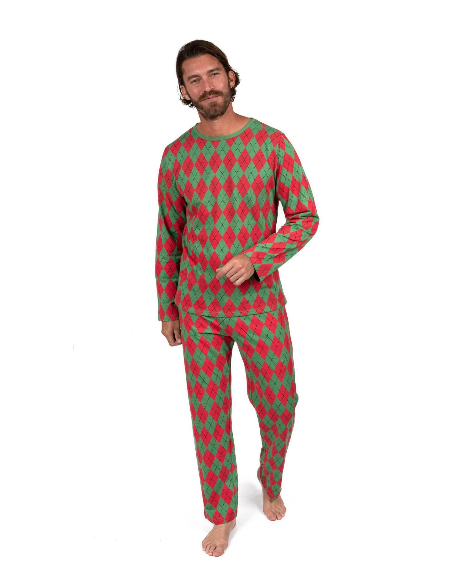 Зелёный & Красный Argyle
