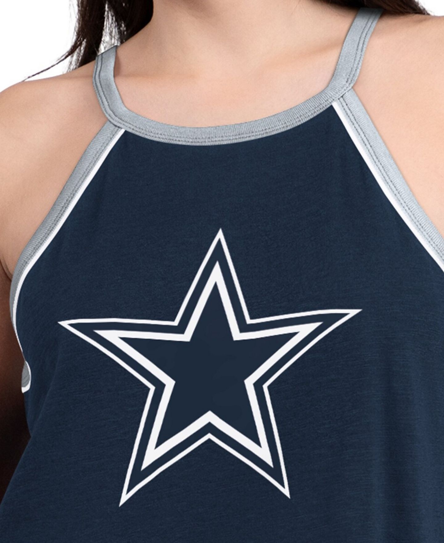 Женский топ G-III 4Her by Carl Banks Navy Dallas Cowboys Redemption Win Slub — фото 2