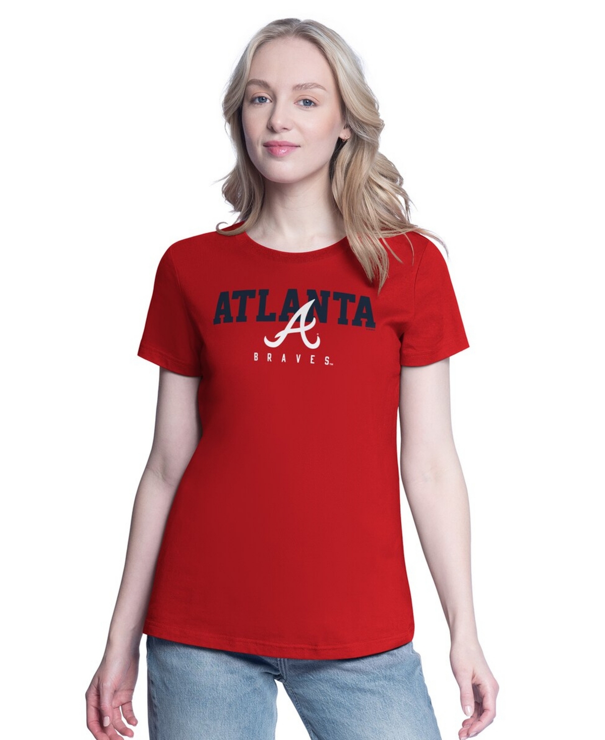 G-iii 4Her by Carl Banks Women's Navy/Red Atlanta Braves Two T-Shirt Combo Pack