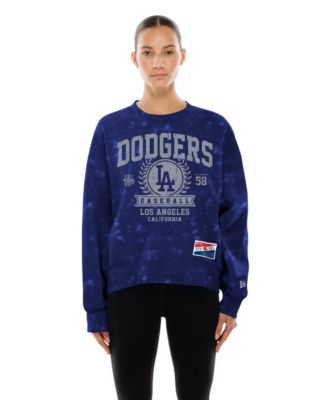 Women's Royal Los Angeles Dodgers Throwback Oversized Boxy Sweatshirt