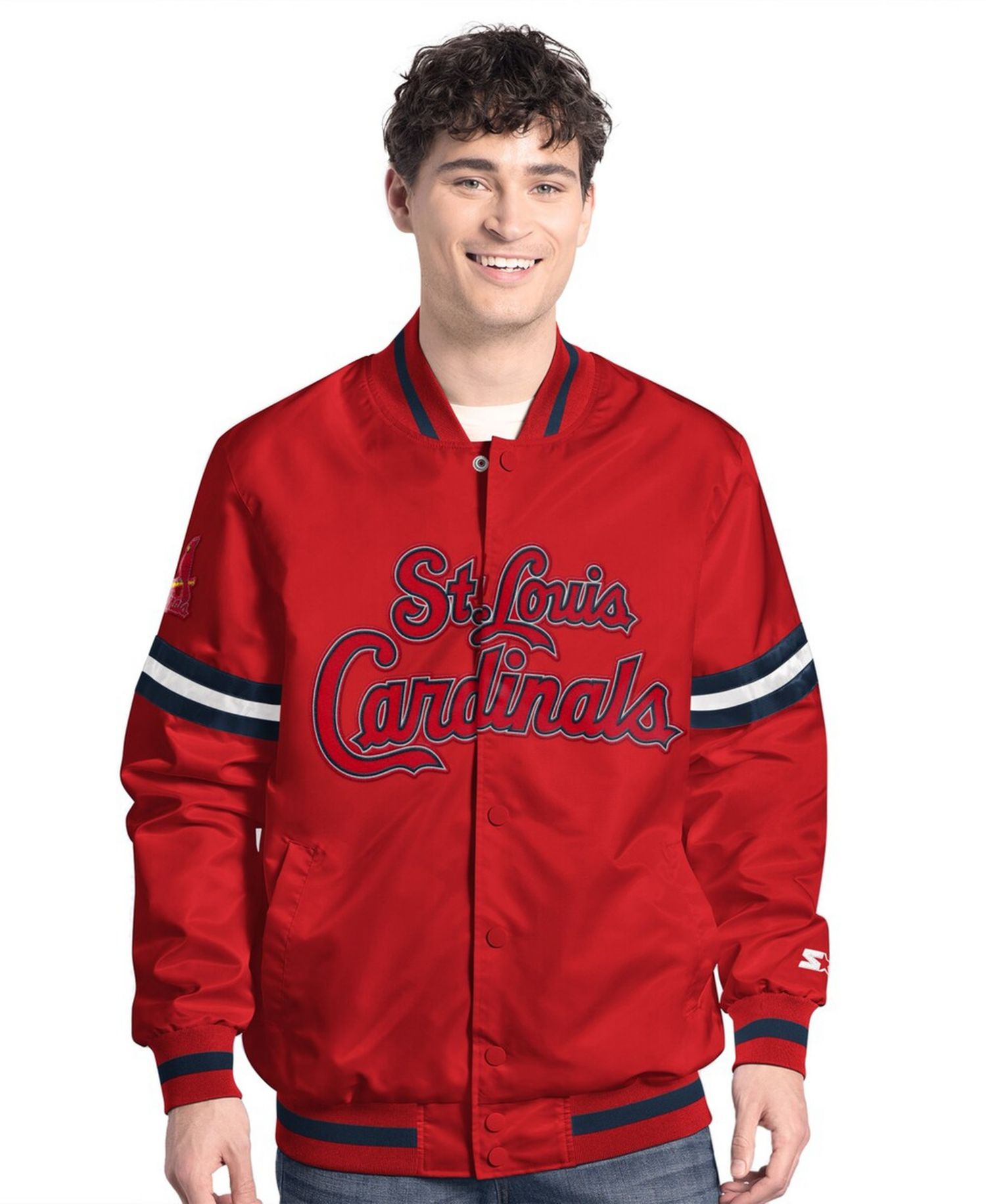 Men's Red St. Louis Cardinals Scout Full-Snap Varsity Jacket