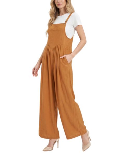 Женский комбинезон NY Collection Wide-Leg Jumpsuit, цвет: Карамельный
