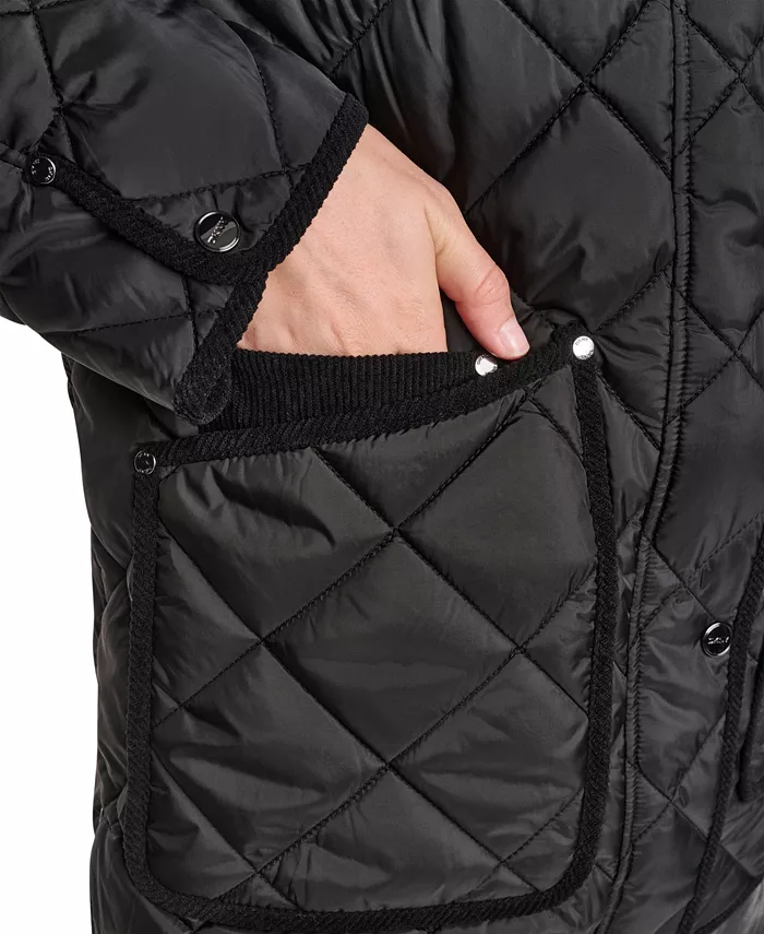 Women's Quilted Barn Coat - thumbnail 7
