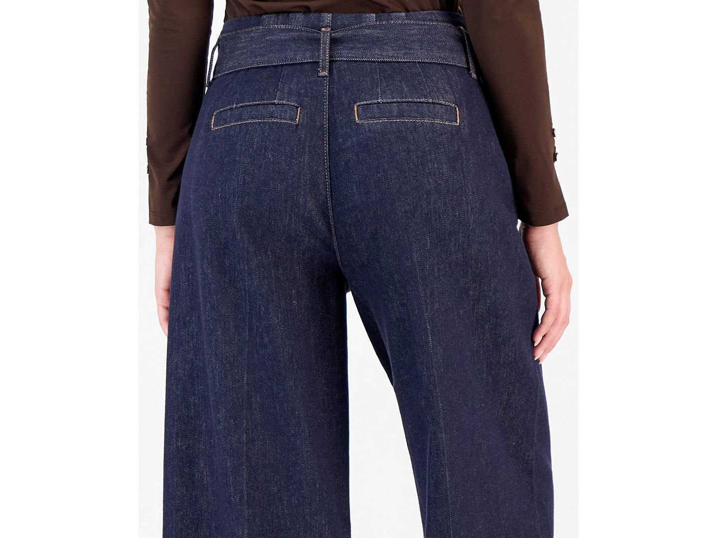 Женские джинсы I.N.C. International Concepts Petite High-Rise Wide-Leg Belted, цвет: Варёный — фото 4