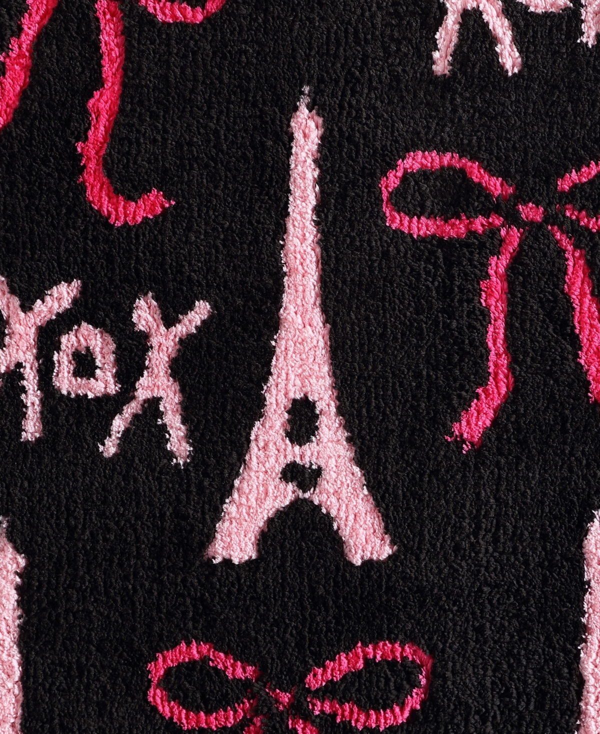 Betsey Johnson Bows In Paris Plush Bath Rug, 20" x 30"