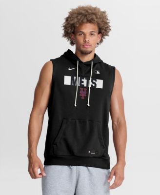 Men's Black New York Mets Authentic Collection Standard Issue Dri-FIT Sleeveless Hoodie