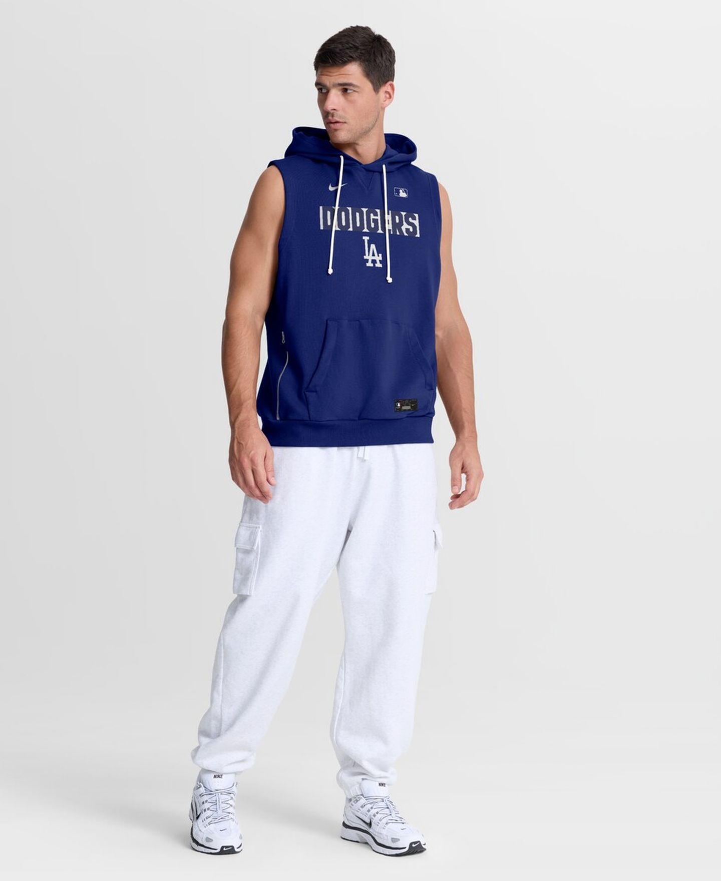 Мужское худи Nike Royal Los Angeles Dodgers Authentic Collection Standard Issue Dri-FIT Sleeveless — фото 3