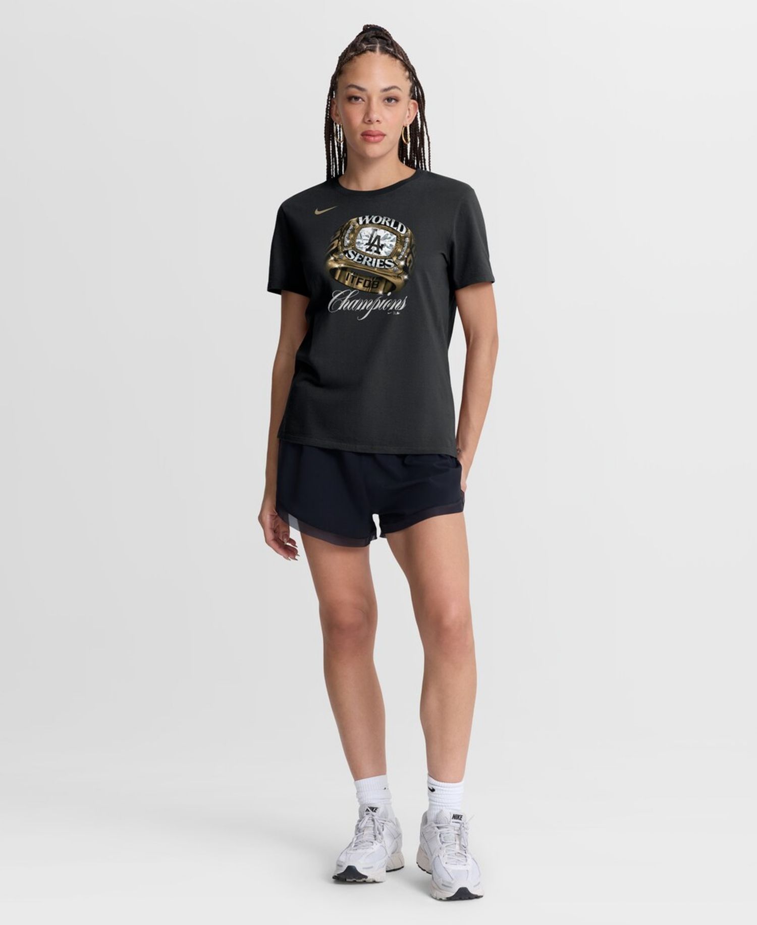 Women's Black Los Angeles Dodgers 2026 Gold Collection Graphic T-Shirt