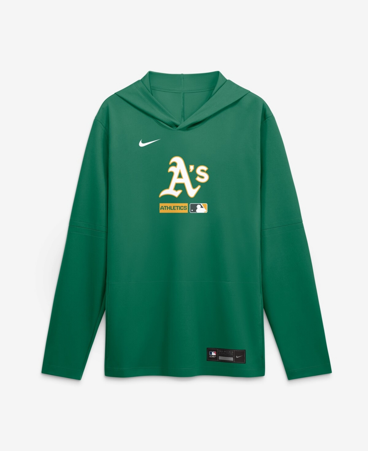 Nike Men's Kelly Green Athletics Authentic Collection Dri-fit Long Sleeve Hoodie