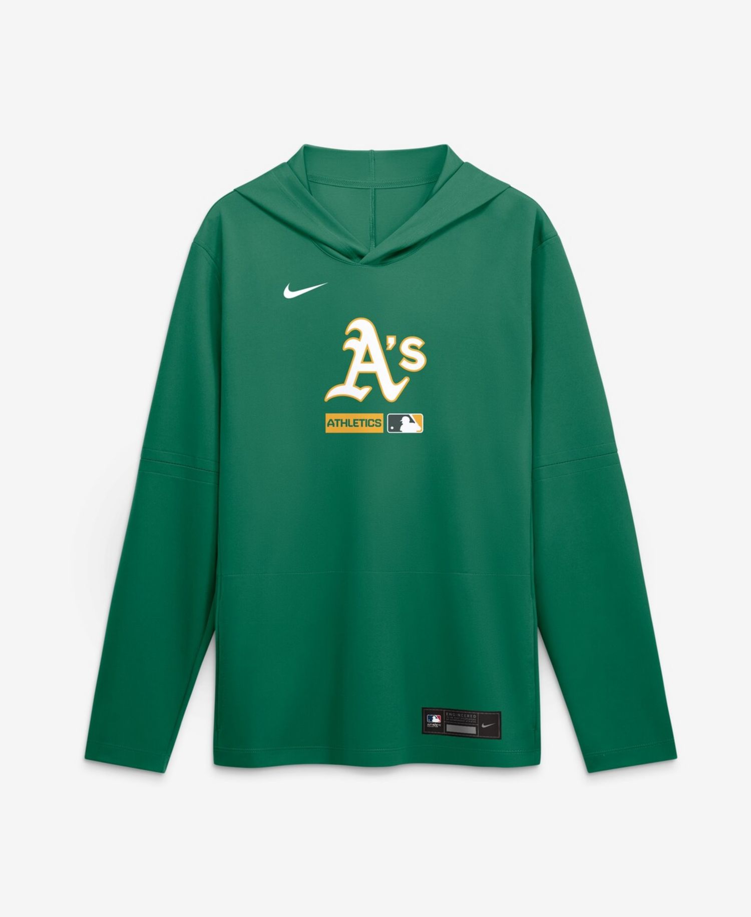 Men's Kelly Green Athletics Authentic Collection Dri-FIT Long Sleeve Hoodie