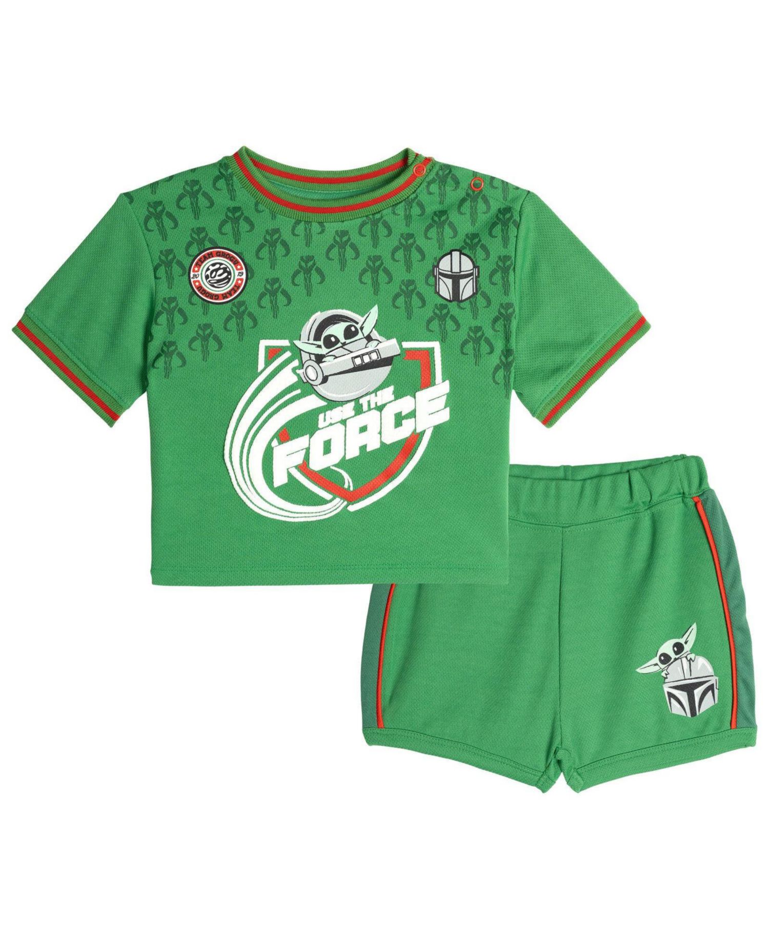 Baby Boys ( new born to 24 M ) Grogu Athletic 2-Piece Tee and Shorts Set
